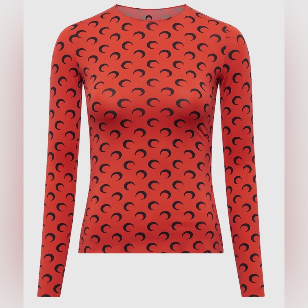 Marine Serre Second Skin Crewneck with long sleeves
